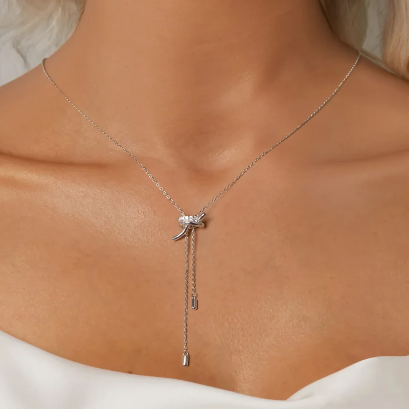 (image for) PANDORA Style Knot Pull Y Necklace - BSN370 - View 5