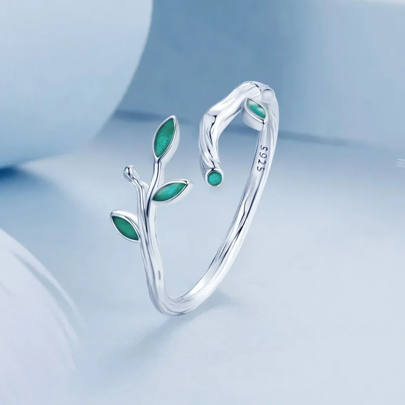 (image for) PANDORA Style Leaf Open Ring - BSR517-E - View 2