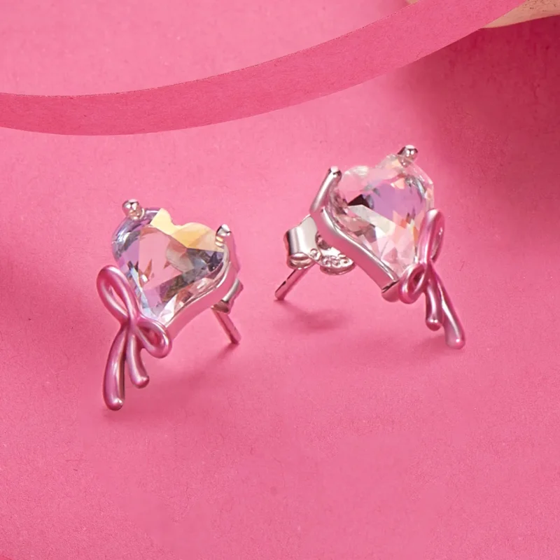 (image for) PANDORA Style Love Bow Earrings - SCE1696 - View 3