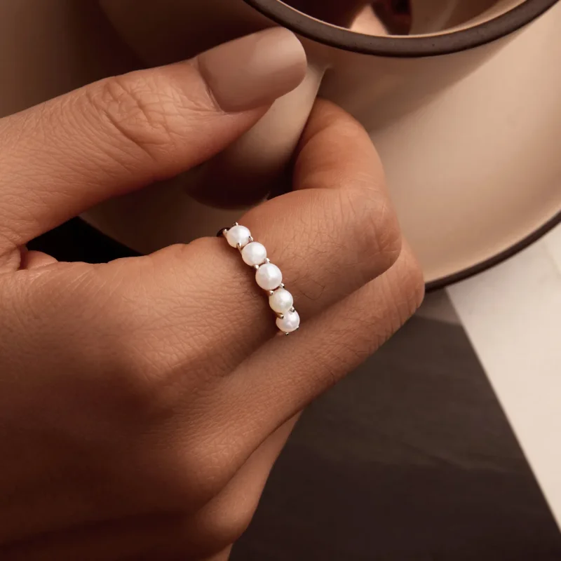 (image for) PANDORA Style Natural Pearl Ring - BSR510 - View 7