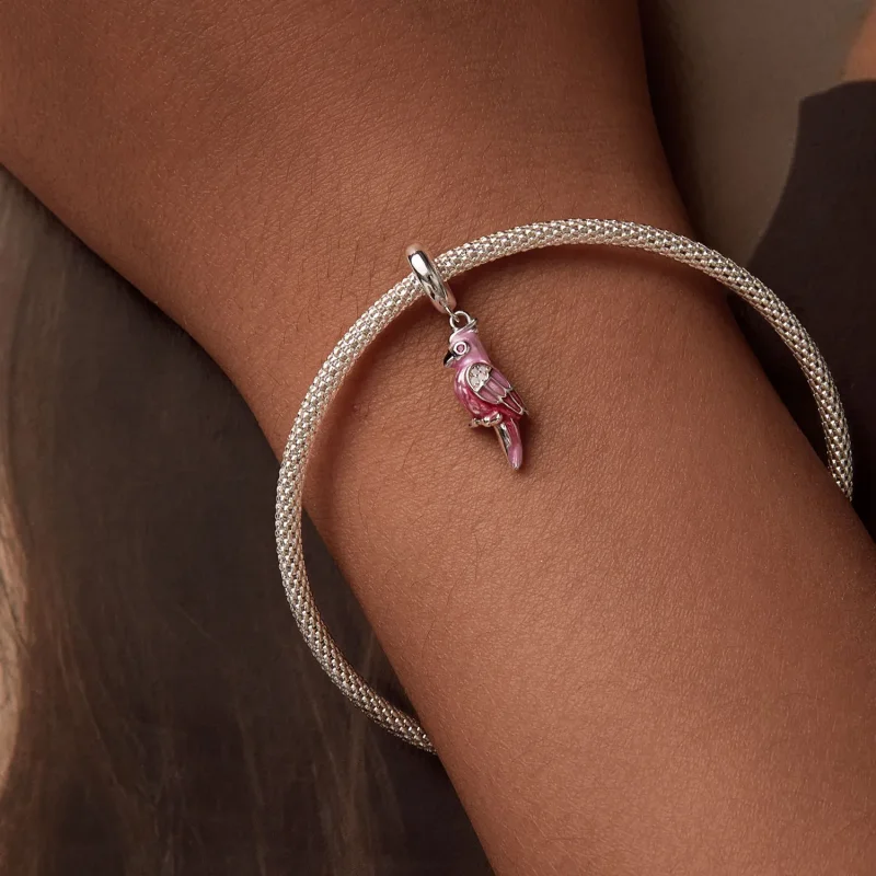 (image for) PANDORA Style Pink Parrot Charm - BSC971 - View 6