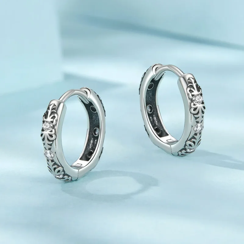 (image for) PANDORA Style Retro Pattern Earrings - SCE1701 - View 3