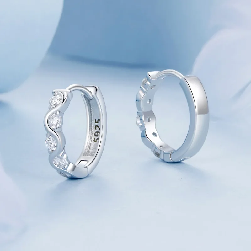 (image for) PANDORA Style Wavy Earrings - BSE963 - View 3