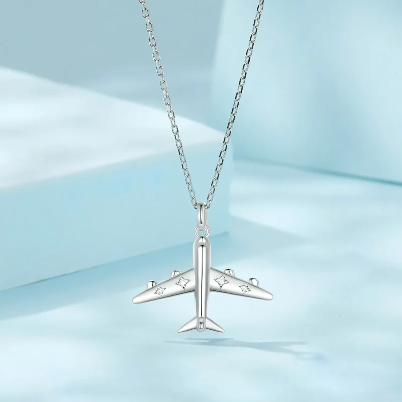 (image for) PANDORA Style Airplane Necklace - SCN522 - View 3