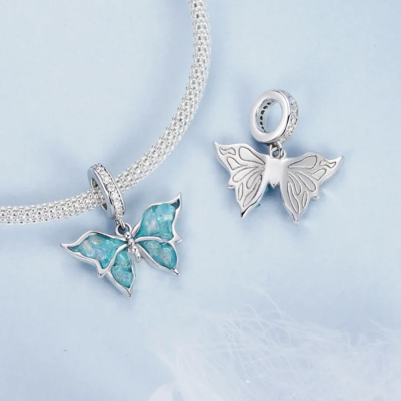 (image for) PANDORA Style Blue Morpho Pendant - BSC982 - View 4