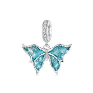 PANDORA Style Blue Morpho Pendant - BSC982 (image for) PANDORA Style Blue Morpho Pendant - BSC982