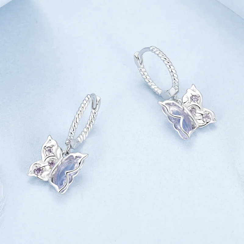 (image for) PANDORA Style Butterfly Earrings - BSE986 - View 3