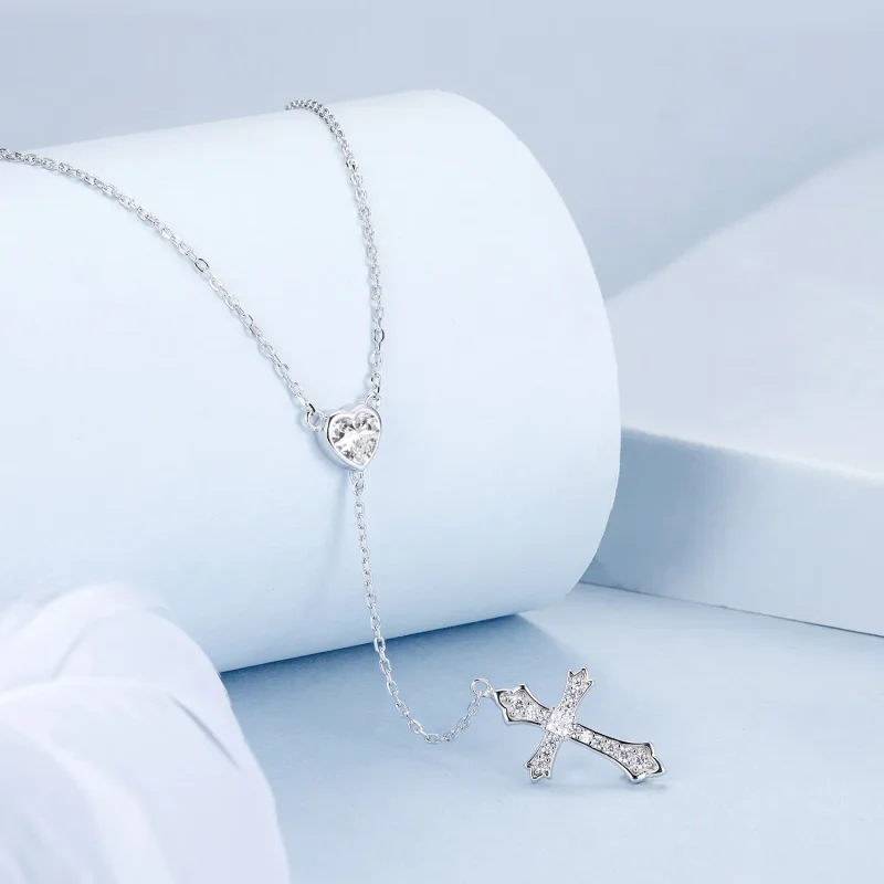 (image for) PANDORA Style Cross Necklace - BSN384 - View 2