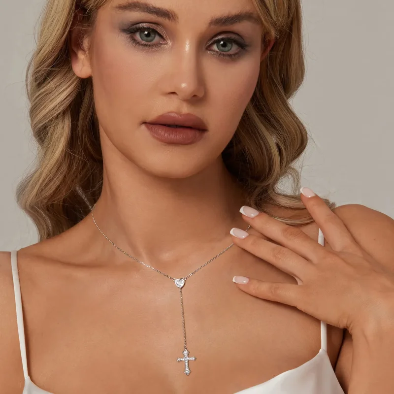 (image for) PANDORA Style Cross Necklace - BSN384 - View 6