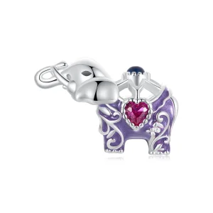 (image for) PANDORA Style Elephant Hollow Pattern Engraved Sterling Silver Beads - SCC2758