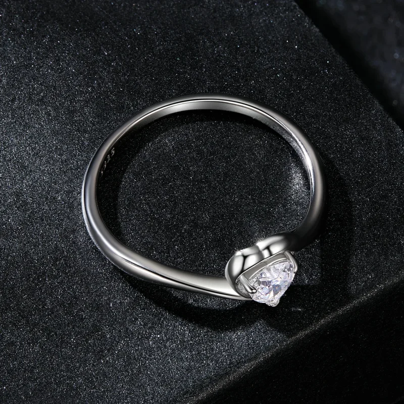 (image for) PANDORA Style Exquisite Love Moissanite Ring (One Certificate) - MSR047 - View 4