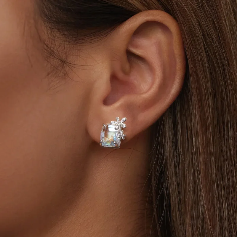 (image for) PANDORA Style Fantasy Flower Main Stone Earrings - SCE1724 - View 6