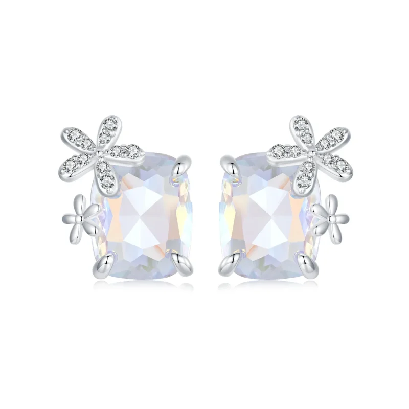 (image for) PANDORA Style Fantasy Flower Main Stone Earrings - SCE1724