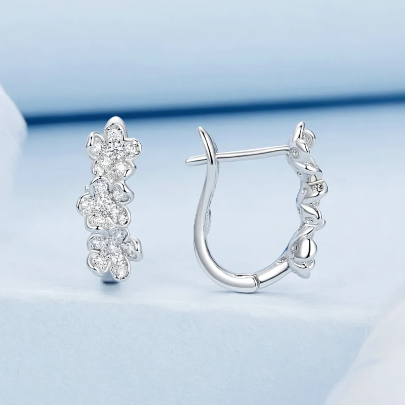 (image for) PANDORA Style Flower Earrings - BSE982 - View 2