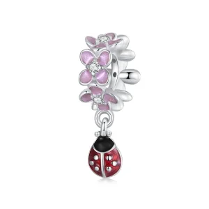 PANDORA Style Flower Ladybug Separator Beads - SCC2740 (image for) PANDORA Style Flower Ladybug Separator Beads - SCC2740