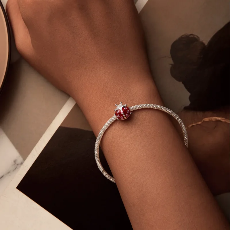 (image for) PANDORA Style Glow-In-The-Dark Ladybug Charm - SCC2735 - View 2