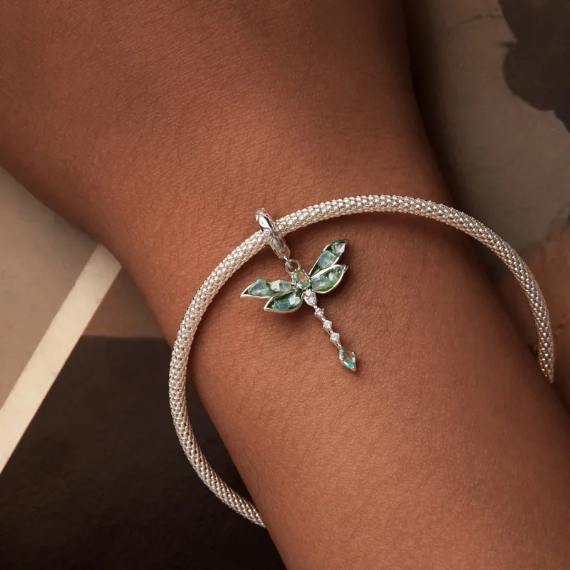 (image for) PANDORA Style Green Dragonfly Pendant - BSC983 - View 6