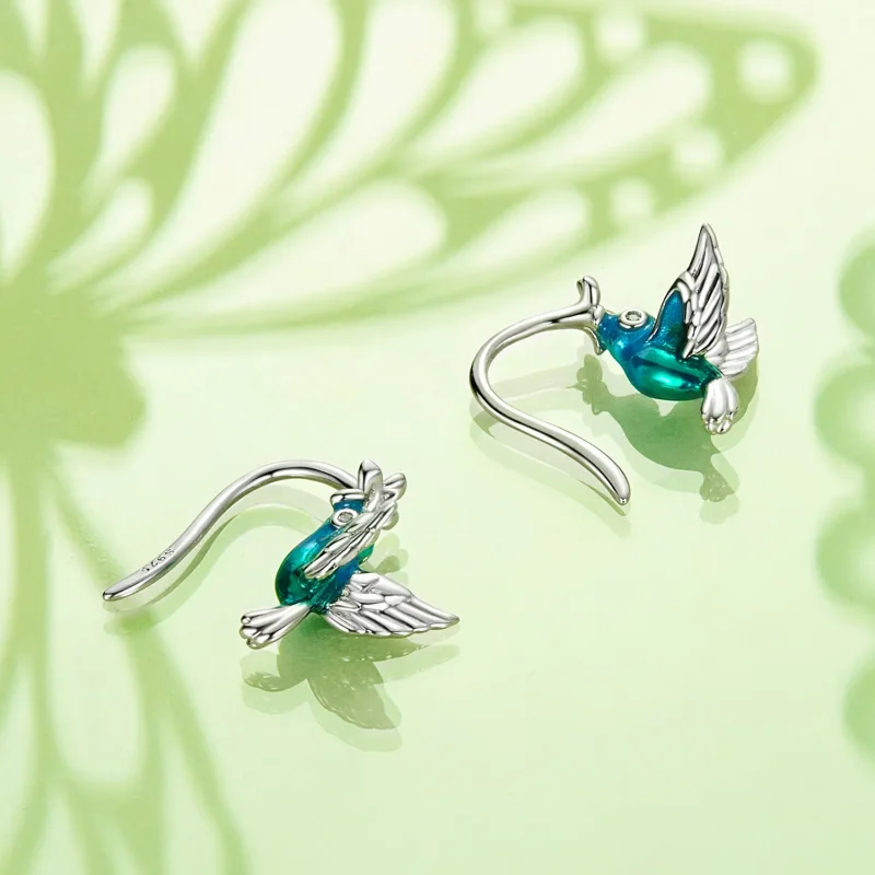 (image for) PANDORA Style Hummingbird Ear Hook - BSE990 - View 4