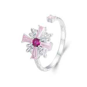 PANDORA Style Iris Cross Open Ring - BSR526-E (image for) PANDORA Style Iris Cross Open Ring - BSR526-E