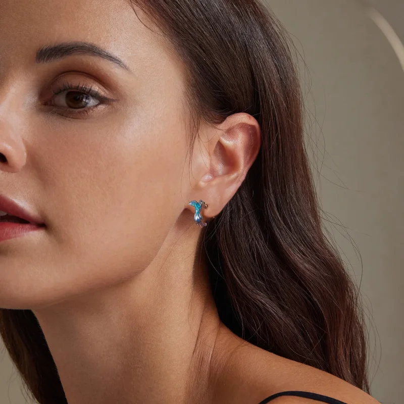(image for) PANDORA Style Kingfisher Earrings - BSE997 - View 7