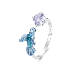 PANDORA Style Kingfisher Petal Ring - BSR540-E (image for) PANDORA Style Kingfisher Petal Ring - BSR540-E