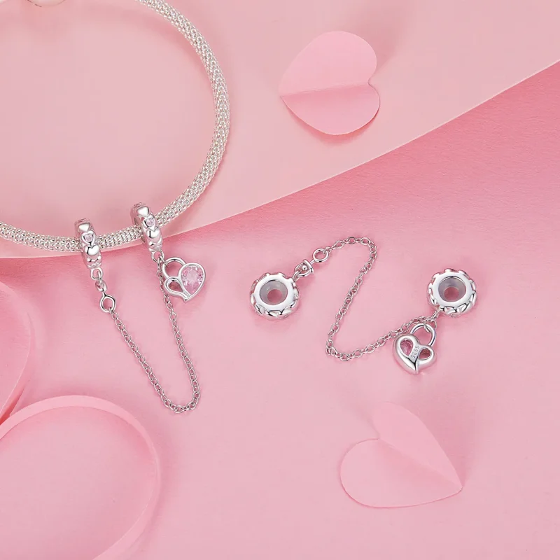 (image for) PANDORA Style Lover Heart Lock Safety Chain - BSC975 - View 4