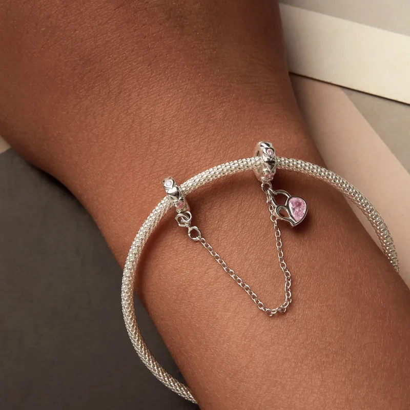 (image for) PANDORA Style Lover Heart Lock Safety Chain - BSC975 - View 6