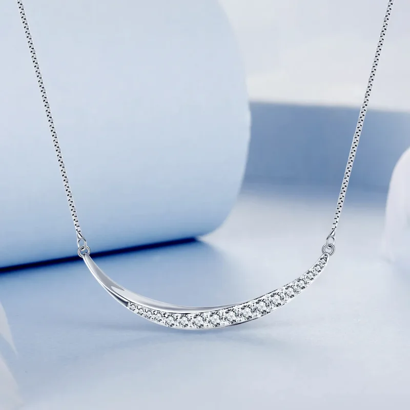 (image for) PANDORA Style Moon Smile Necklace - BSN374 - View 3
