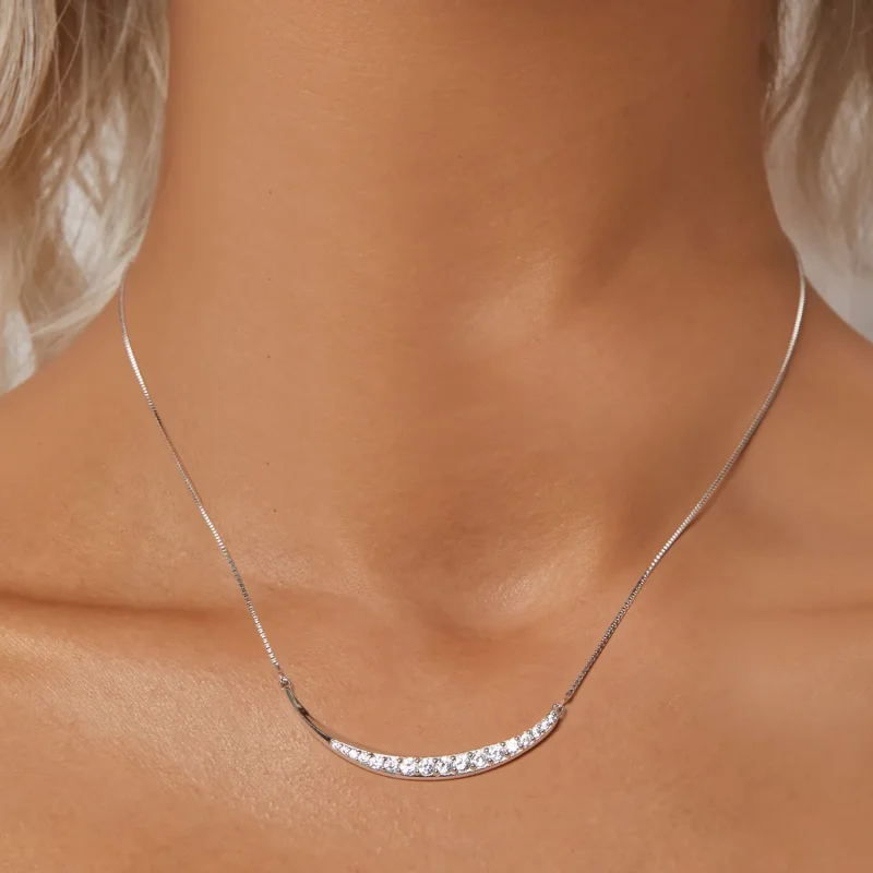 (image for) PANDORA Style Moon Smile Necklace - BSN374 - View 5