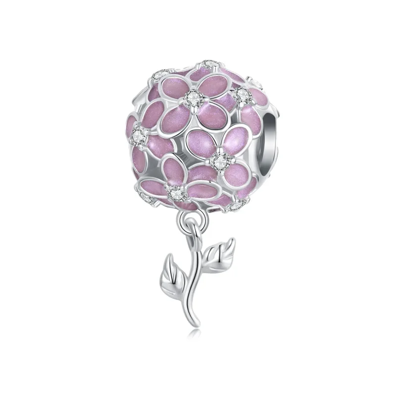 (image for) PANDORA Style Pink Flower Ball Beads - SCC2738