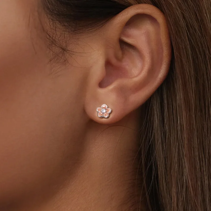 (image for) PANDORA Style Romantic Cherry Blossom Earrings - BSE992 - View 6