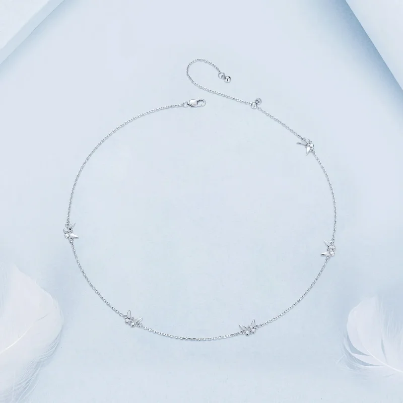 (image for) PANDORA Style Small Butterfly Clavicle Chain - BSN376 - View 3