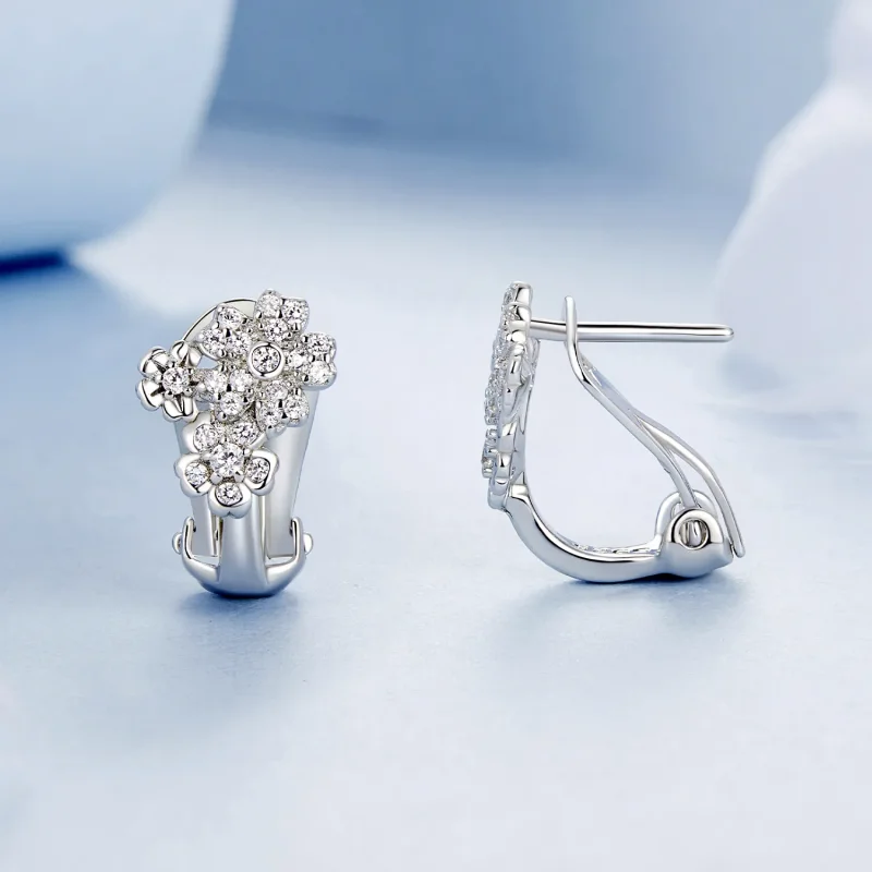 (image for) PANDORA Style Small Flower Ear Buttons - BSE975 - View 4