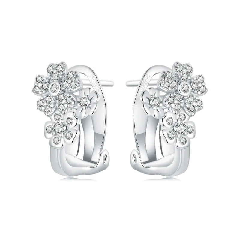 (image for) PANDORA Style Small Flower Ear Buttons - BSE975