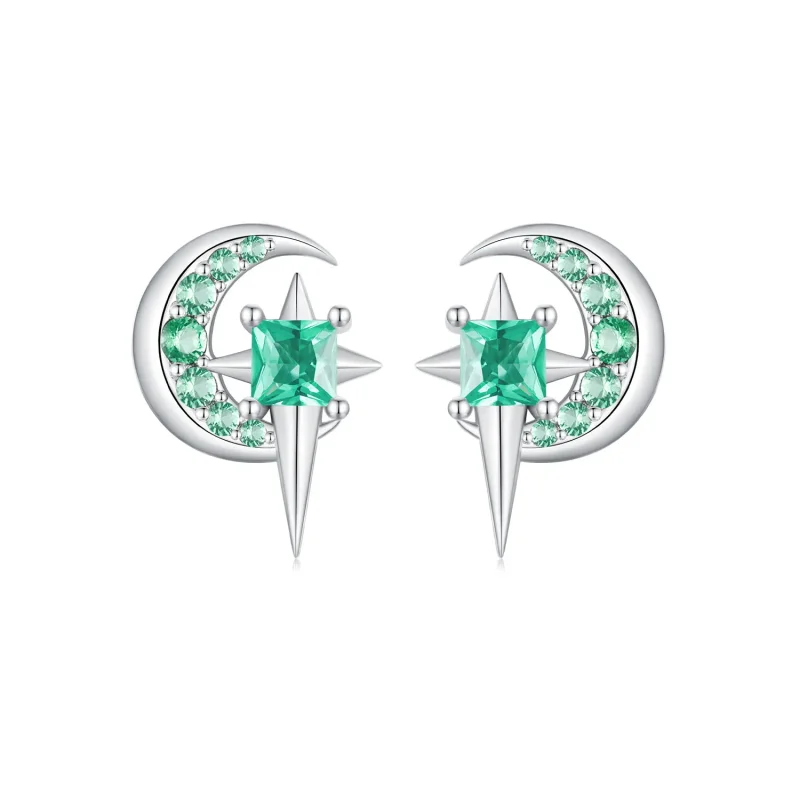 (image for) PANDORA Style Star And Moon Earrings - BSE972
