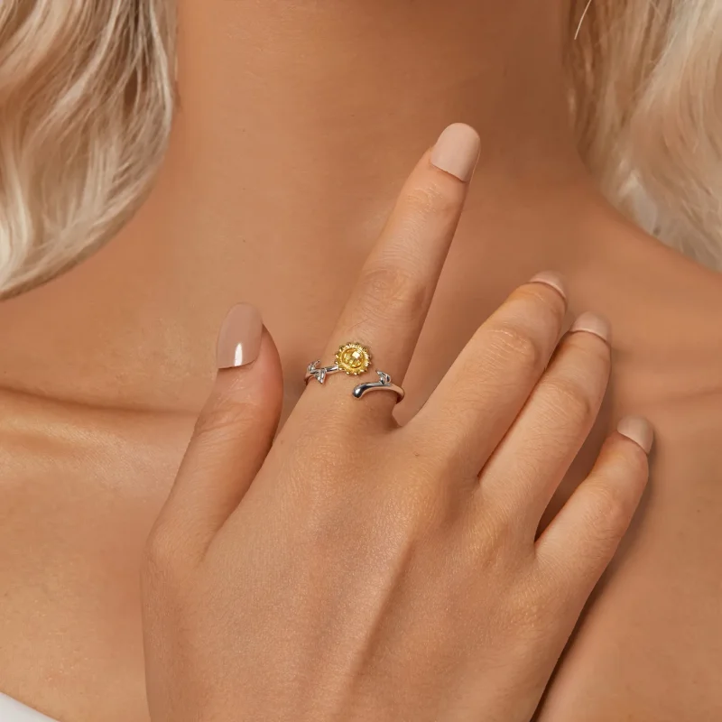 (image for) PANDORA Style Sunflower Ring - BSR549-E - View 6