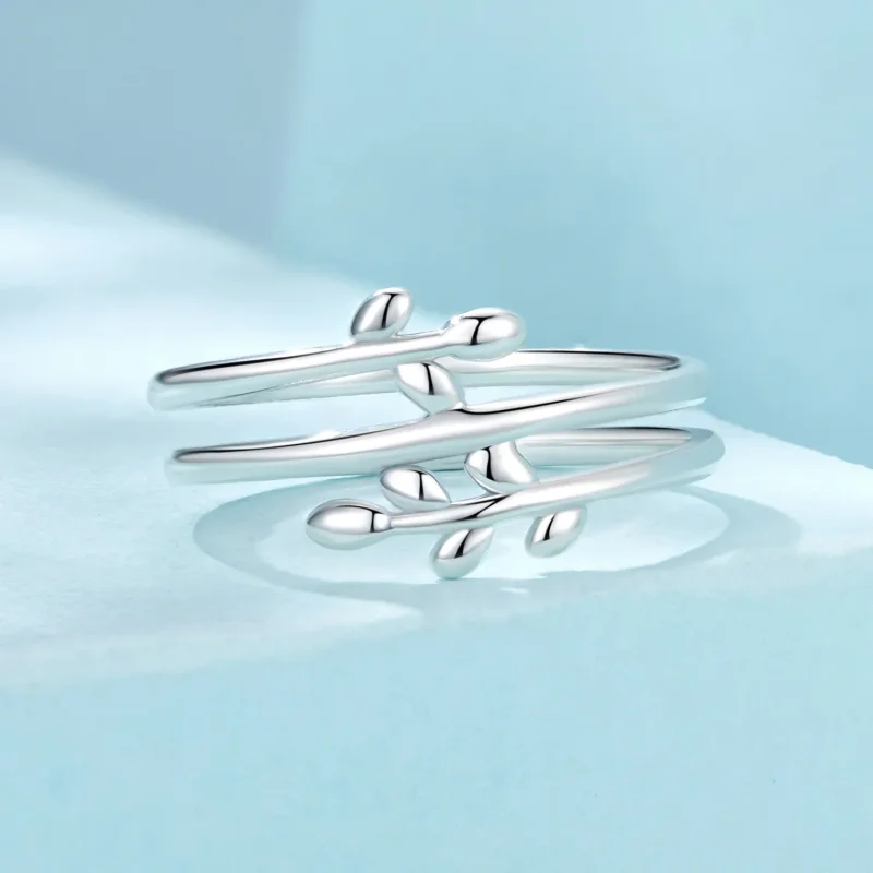 (image for) PANDORA Style Surrounded By Multiple Layers Of Leaves Ring - SCR755 - View 3