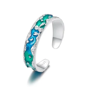 PANDORA Style Aurora Stars Little Prince and Fox Opening Ring - SCR1021-E (image for) PANDORA Style Aurora Stars Little Prince and Fox Opening Ring - SCR1021-E