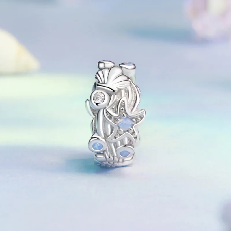 (image for) PANDORA Style Blue Ocean Silicone Spacer charm - BSC1019 - View 2