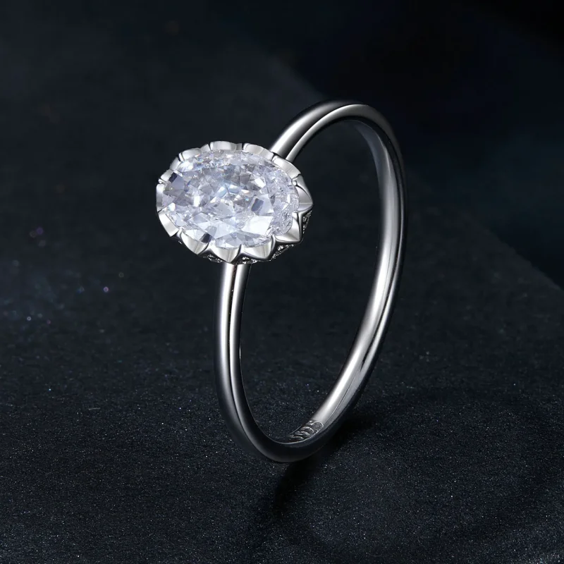 (image for) PANDORA Style Brilliant Beauty 1ct Moissanite Ring (with one certificate) - MSR0 - View 2