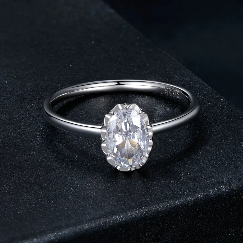 (image for) PANDORA Style Brilliant Beauty 1ct Moissanite Ring (with one certificate) - MSR0 - View 3