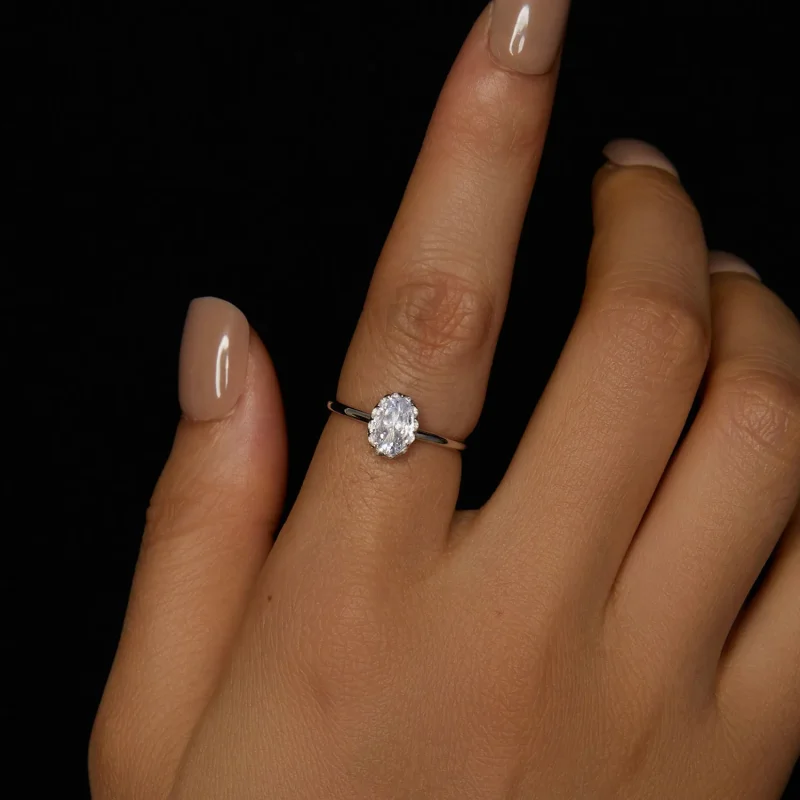 (image for) PANDORA Style Brilliant Beauty 1ct Moissanite Ring (with one certificate) - MSR0 - View 4