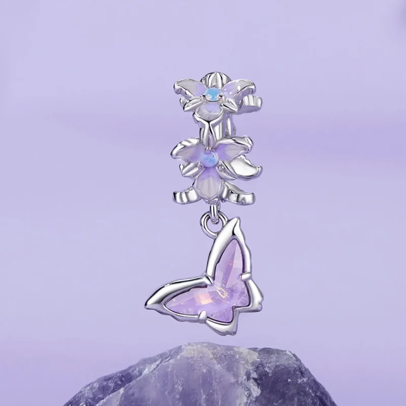 (image for) PANDORA Style Butterfly Iris Pendant - BSC1033 - View 2