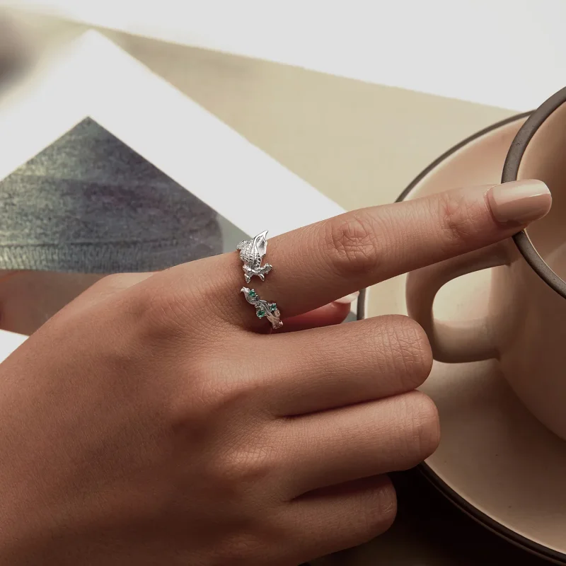 (image for) PANDORA Style Conch shell Open Ring - BSR554-E - View 5