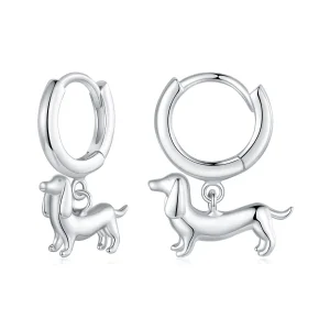 PANDORA Style Dachshund Ear Clips - SCE1757 (image for) PANDORA Style Dachshund Ear Clips - SCE1757