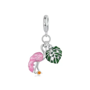 PANDORA Style Flamingo Tortoise Leaf charm - SCC2830 (image for) PANDORA Style Flamingo Tortoise Leaf charm - SCC2830