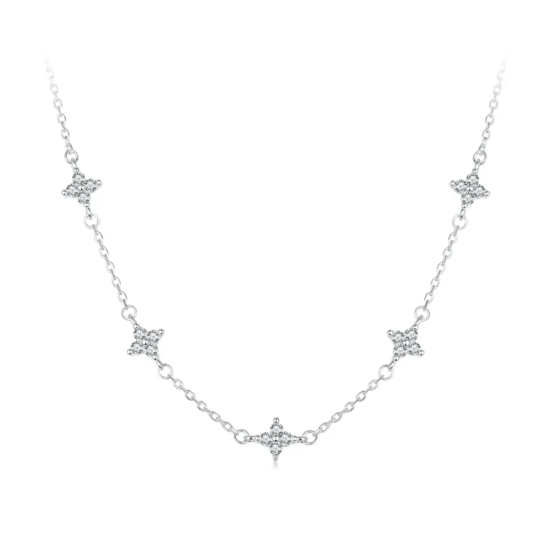 (image for) PANDORA Style Four-leaf clover and star necklace - BSN394
