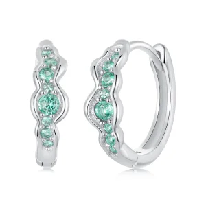 PANDORA Style Green Wave Earrings - BSE1034 (image for) PANDORA Style Green Wave Earrings - BSE1034