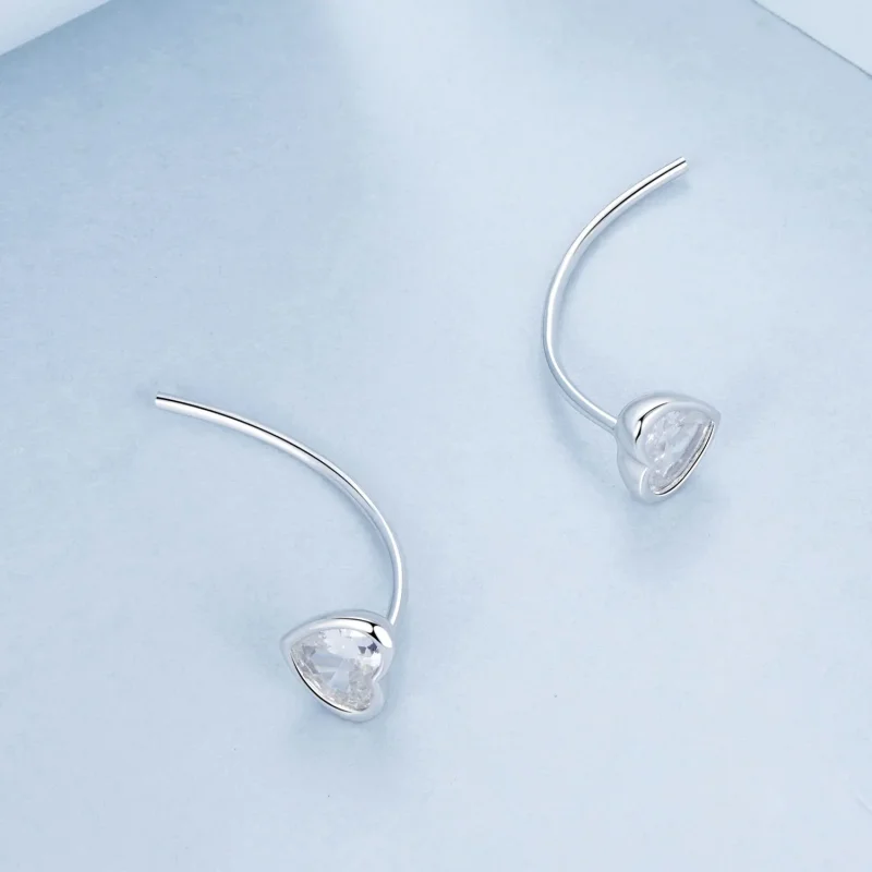 (image for) PANDORA Style Heart earrings - BSE1003 - View 4