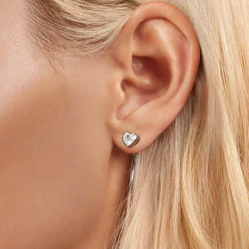 (image for) PANDORA Style Heart earrings - BSE1003 - View 6